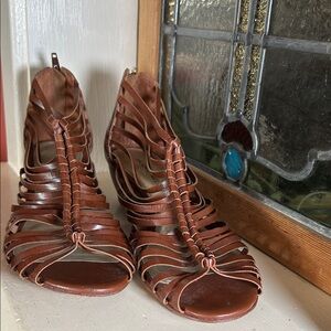 ANTONIO MELANI Brown Strappy Sandals